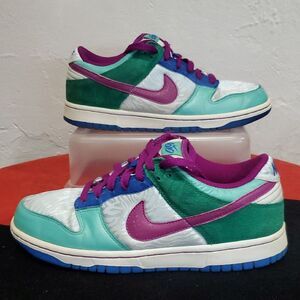 Nike SB Dunk Low Zebra Purple Teal 2009 Size 8.5